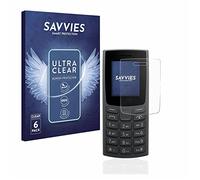 Savvies 6 Pack Protection Film compatible with Nokia 105 (2023)