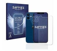 Savvies 6 Pack Screen Protector compatible with Apple iPhone 12 mini (Front+Camera) Protection Film Clear