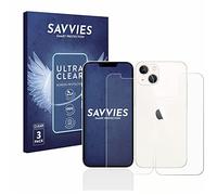 Savvies 6 Pack Screen Protector compatible with Apple iPhone 13 (Front+Back) Protection Film Clear