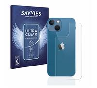Savvies 6 Pack Screen Protector compatible with Apple iPhone 13 mini (Back) Protection Film Clear