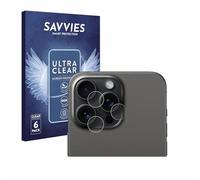 Savvies 6 Pack Screen Protector compatible with Apple iPhone 15 Pro Max (ONLY Camera Lens) Protection Film Clear