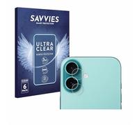 Savvies 6 Pack Screen Protector compatible with Apple iPhone 16 Plus (ONLY Camera Lens) Protection Film Clear