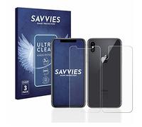 Savvies 6 Pack Screen Protector compatible with Apple iPhone X/Xs (Front + Back) Protection Film Clear