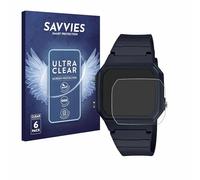 Savvies 6 Pack Screen Protector compatible with Casio Unisex F-91W Protection Film Clear