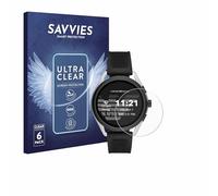 Savvies 6 Pack Screen Protector compatible with Emporio Armani Connected Smartwatch 3 Protection Film Clear