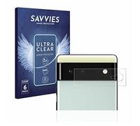 Savvies 6 Pack Screen Protector compatible with Google Pixel 6 (ONLY Camera Lens) Protection Film Clear