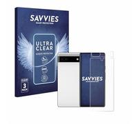Savvies 6 Pack Screen Protector compatible with Google Pixel 6a (Front+Camera) Protection Film Clear