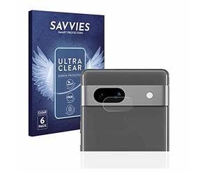 Savvies 6 Pack Screen Protector compatible with Google Pixel 7a (ONLY Camera Lens) Protection Film Clear