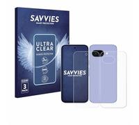 Savvies 6 Pack Screen Protector compatible with Google Pixel 9a (Front+Back) Protection Film Clear