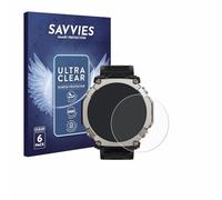 Savvies 6 Pack Screen Protector compatible with Huami Amazfit T-Rex Ultra 2 Protection Film Clear