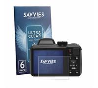 Savvies 6 Pack Screen Protector compatible with Kodak Pixpro AZ425 Protection Film Clear