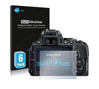 Savvies 6 Pack Screen Protector compatible with Nikon D5600 Protection Film Clear