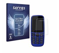 Savvies 6 Pack Screen Protector compatible with Nokia 105 DS 2019 Protection Film Clear