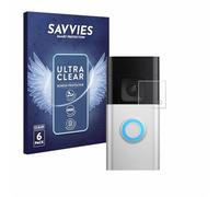 Savvies 6 Pack Screen Protector compatible with Ring Battery Video Doorbell Pro Protection Film Clear