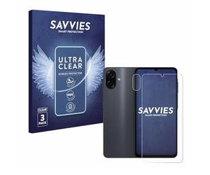 Savvies 6 Pack Screen Protector compatible with Samsung Galaxy A07 4G (Front+Camera) Protection Film Clear
