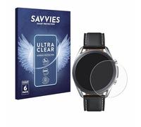 Savvies 6 Pack Screen Protector compatible with Samsung Galaxy Watch 3 (45mm) Protection Film Clear