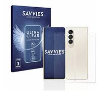 Savvies 6 Pack Screen Protector compatible with Samsung Galaxy Z Fold 4 (Front+Back) Protection Film Clear