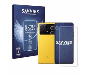 Savvies 6 Pack Screen Protector compatible with Xiaomi Poco X6 Pro (Front+Camera) Protection Film Clear