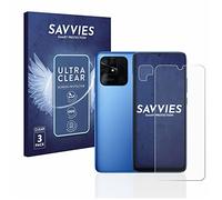 Savvies 6 Pack Screen Protector compatible with Xiaomi Redmi 10C (Front+Camera) Protection Film Clear