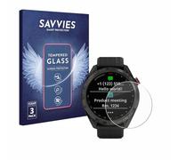 Savvies Armoured Glass compatible with Garmin Approach S42 (3 Pack) Tempered Glass Screen Protector [Shockproof, 9H Ultra Hard]