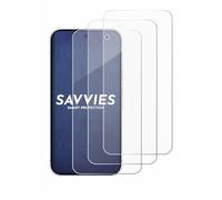 Savvies Armoured Glass compatible with Google Pixel 10 Pro (3 Pack) Tempered Glass Screen Protector [Shockproof, 9H Ultra Hard]