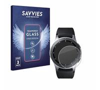 Savvies Armoured Glass compatible with Samsung Galaxy Watch (46 mm) (3 Pack) Tempered Glass Screen Protector [Shockproof, 9H Ultra Hard]