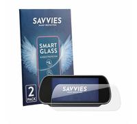 Savvies Glass Film compatible with Falcon Mirror Monitor FN-MWCS-M7-R | 2 Pack Clear Screen Protection Made in Germany Glass-Film 9H Scratch Resistant High Clarity Hybrid Glass