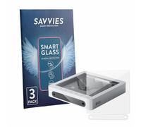 Savvies Glass Film compatible with FiiO DM13 BT Skylight | 3 Pack Clear Screen Protection Made in Germany Glass-Film 9H Scratch Resistant High Clarity Hybrid Glass