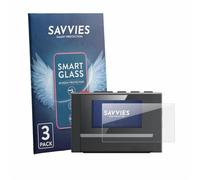 Savvies Glass Film compatible with FiiO SnowSky Echo Mini | 3 Pack Clear Screen Protection Made in Germany Glass-Film 9H Scratch Resistant High Clarity Hybrid Glass