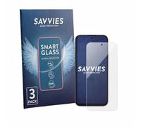 Savvies Glass Film compatible with Honor 600 Smart 5G | 3 Pack Clear Screen Protection Made in Germany Glass-Film 9H Scratch Resistant High Clarity Hybrid Glass