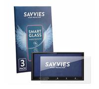 Savvies Glass Film compatible with Kenwood DMX7525DABS | 3 Pack Clear Screen Protection Made in Germany Glass-Film 9H Scratch Resistant High Clarity Hybrid Glass