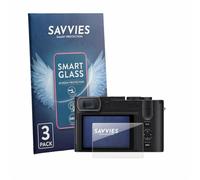 Savvies Glass Film compatible with Leica Q3 Monochrom | 3 Pack Clear Screen Protection Made in Germany Glass-Film 9H Scratch Resistant High Clarity Hybrid Glass
