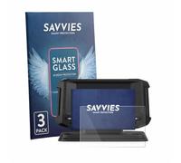 Savvies Glass Film compatible with Lowrance Eagle 4 | 3 Pack Clear Screen Protection Made in Germany Glass-Film 9H Scratch Resistant High Clarity Hybrid Glass