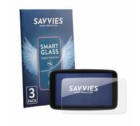 Savvies Glass Film compatible with TomTom Go Navigator 6" | (2nd generation) 3 Pack Clear Screen Protection Made in Germany Glass-Film 9H Scratch Resistant High Clarity Hybrid Glass