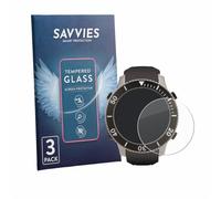 Savvies Glass Srceen Protector compatible with SCUBAPRO Galileo G3 Ti | 3 Pack Clear Screen Protection Made in Germany Tempered Glass 9H Protection Film Anti-Scratch Bubble-Free