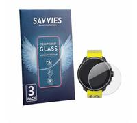Savvies Glass Srceen Protector compatible with Suunto Race | 3 Pack Clear Screen Protection Made in Germany Tempered Glass 9H Protection Film Anti-Scratch Bubble-Free