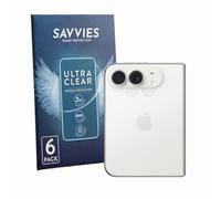 Savvies Protection Film compatible with Apple iPhone Duo | (ONLY Camera Lens) 6 Pack Clear Screen Protection Made in Germany Anti-Scratch Transparent Foil
