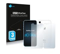 Savvies Protection Film compatible with Apple iPhone XR | (Front+Back) 6 Pack Clear Screen Protection Made in Germany Anti-Scratch Transparent Foil