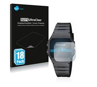 Savvies Protection Film compatible with Casio Collection Unisex F-91W | 18 Pack Clear Screen Protection Made in Germany Anti-Scratch Transparent Foil