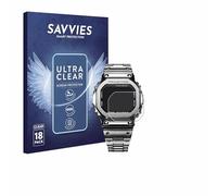 Savvies Protection Film compatible with Casio G-Shock GMW-B5000D-1ER | 18 Pack Clear Screen Protection Made in Germany Anti-Scratch Transparent Foil