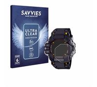 Savvies Protection Film compatible with Casio G-Shock GPR-H 1000 | 6 Pack Clear Screen Protection Made in Germany Anti-Scratch Transparent Foil