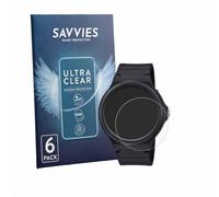 Savvies Protection Film compatible with Casio Unisex MW-240 | 6 Pack Clear Screen Protection Made in Germany Anti-Scratch Transparent Foil