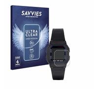 Savvies Protection Film compatible with Casio W-800H-1AVES | 6 Pack Clear Screen Protection Made in Germany Anti-Scratch Transparent Foil