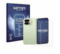 Savvies Protection Film compatible with Google Pixel 10 Pro Fold | (Front+Back) 6 Pack Clear Screen Protection Made in Germany Anti-Scratch Transparent Foil