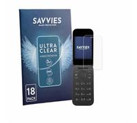 Savvies Protection Film compatible with HMD 2660 Flip 4G | 18 Pack Clear Screen Protection Made in Germany Anti-Scratch Transparent Foil