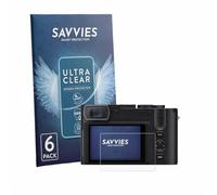 Savvies Protection Film compatible with Leica Q3 Monochrom | 6 Pack Clear Screen Protection Made in Germany Anti-Scratch Transparent Foil