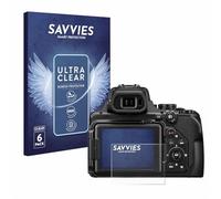 Savvies Protection Film compatible with Nikon Coolpix P1100 | 6 Pack Clear Screen Protection Made in Germany Anti-Scratch Transparent Foil