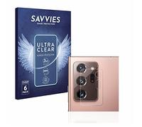 Savvies Protection Film compatible with Samsung Galaxy Note 20 Ultra | (ONLY Camera Lens) 6 Pack Clear Screen Protection Made in Germany Anti-Scratch Transparent Foil
