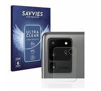 Savvies Protection Film compatible with Samsung Galaxy S20 Ultra | (ONLY Camera Lens) 6 Pack Clear Screen Protection Made in Germany Anti-Scratch Transparent Foil