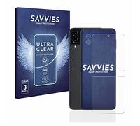 Savvies Protection Film compatible with Samsung Galaxy Z Flip 4 | (Front+Camera) 6 Pack Clear Screen Protection Made in Germany Anti-Scratch Transparent Foil